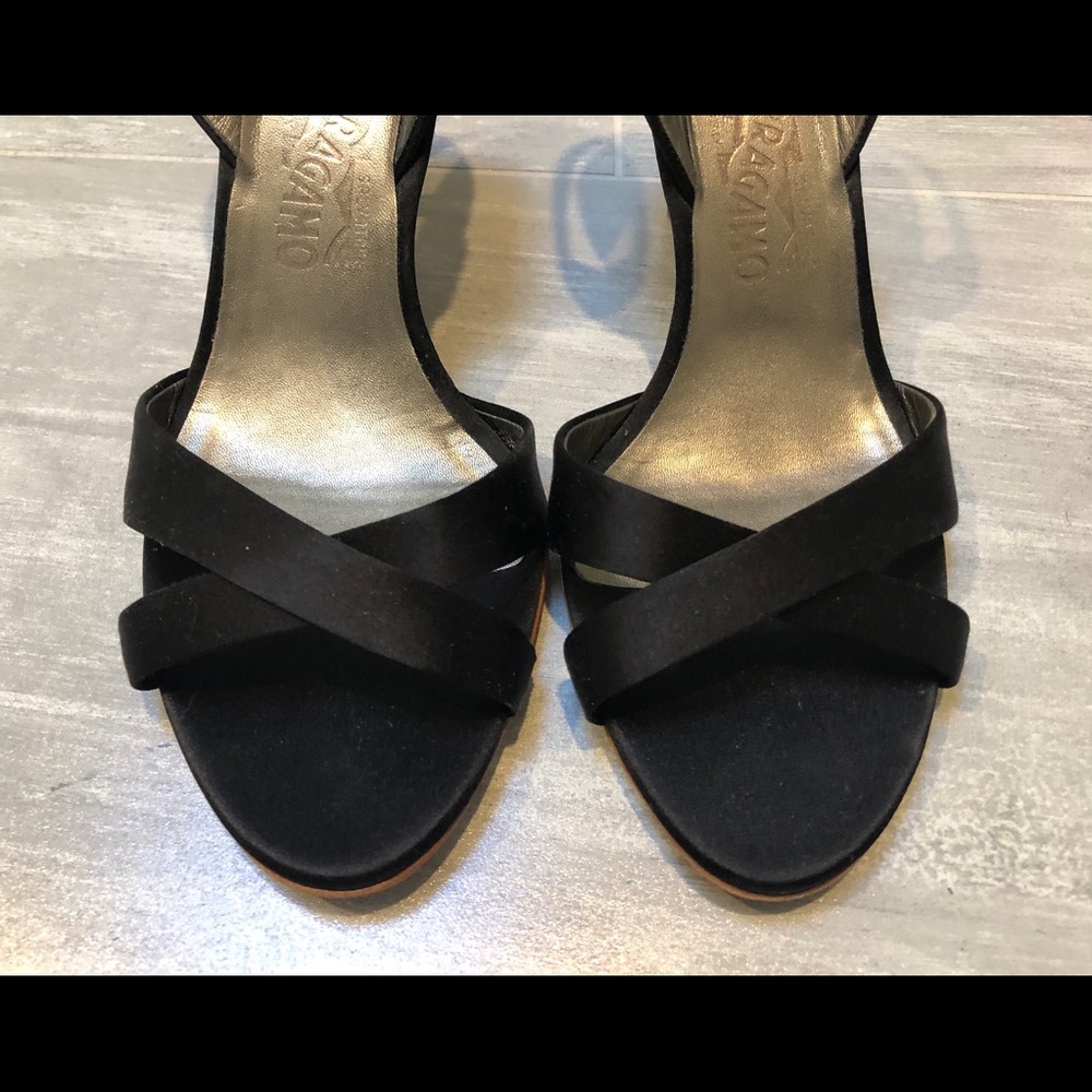 Salvatore Ferragamo Fabric Black Sandal